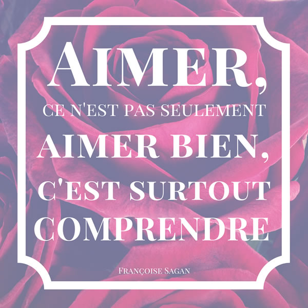 Aimer, ce n'est pas seulement aimer bien, c'est comprendre